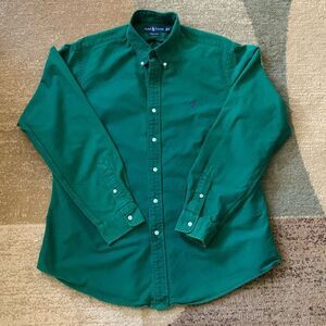 Polo By Ralph Lauren Men’s Green Button Down Custom Fit 100% Cotton Shirt - XL